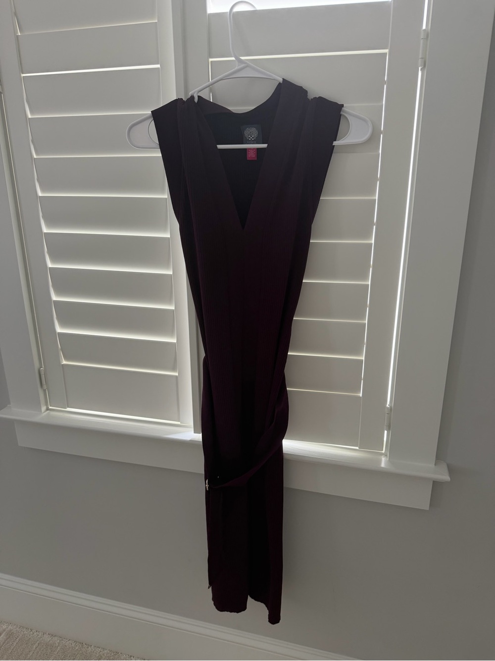 Vince Camuto Sleeveless V-Neck Maxi Dress in Plum